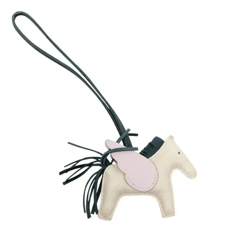 Hermes Rodeo PM Pegasus Bag Charm Craie Vert Cypress Mauve Pale Agneau Milo